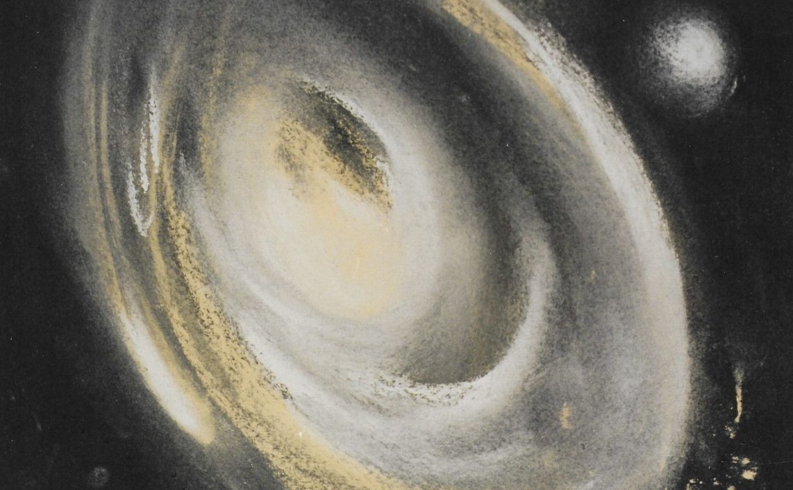 Galaktischer Kern, Pastell 43x43cm 2003