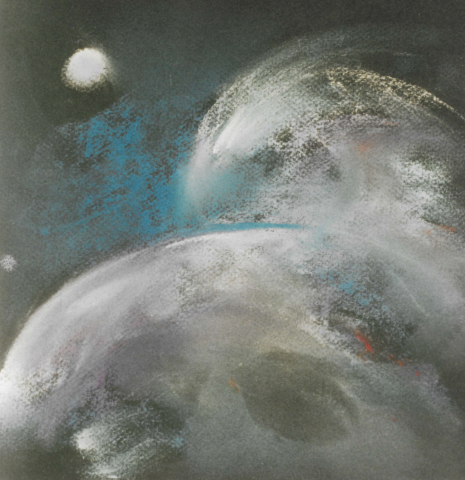 Schöpfungsrythmen der Natur - Pastell, 43x43 cm, Zyklus der Weltraumbilder 2002